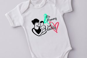 mockup mother daddy and child love