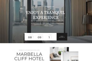 marbella cliff hostel website design