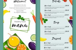 hotel menu design sample