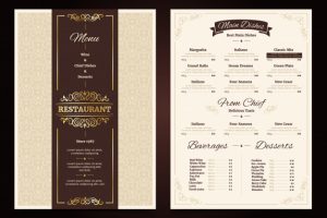 hotel menu sample design image