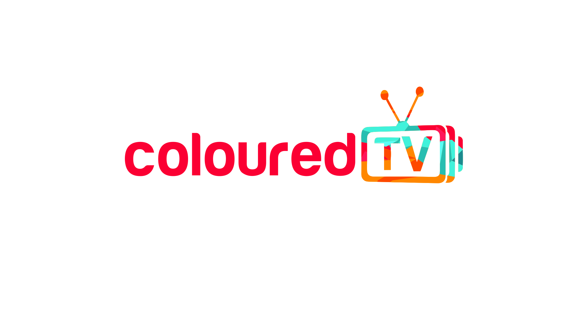 coloured tv logo design